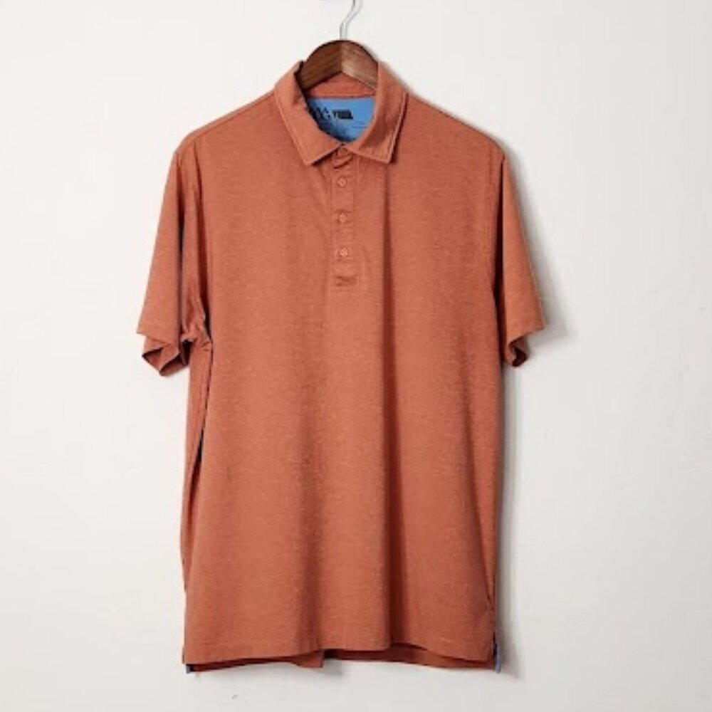 Matte Grey Men's Golf Short Sleeve Polo Shirt Size Large